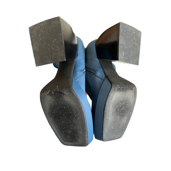 Jeffrey Campbell Dauphin Boots Blue sz 7.5 Y2K 90’s Platform - Picture 4 of 5